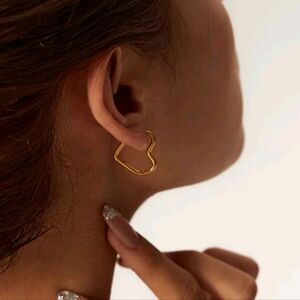 Heart-shaped Stainless Steel earrings